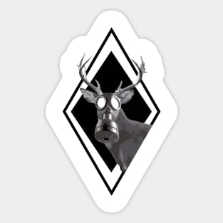 Deer in gas mask Sticker